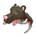 Carcasse de rat d'égouts